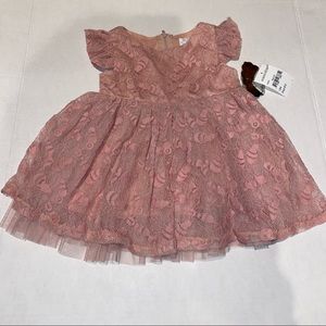 popatu pink lace dress girls 12 months